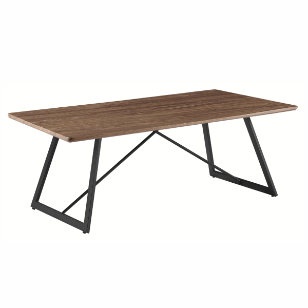 Industrialny Stolik Kawowy Prostokątny Ława Do Salonu 110x60 cm Loft Orzech Naturalny FLOW