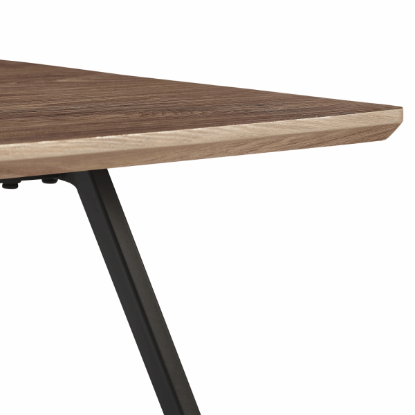 Industrialny Stolik Kawowy Prostokątny Ława Do Salonu 110x60 cm Loft Orzech Naturalny FLOW
