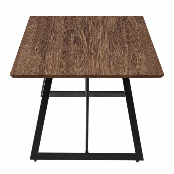 Industrialny Stolik Kawowy Prostokątny Ława Do Salonu 110x60 cm Loft Orzech Naturalny FLOW