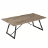 Ława Do Salonu 110x60 cm Industrialny Stolik Kawowy Prostokątny Loft Dąb Szary FLOW
