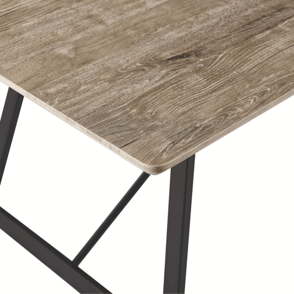 Ława Do Salonu 110x60 cm Industrialny Stolik Kawowy Prostokątny Loft Dąb Szary FLOW