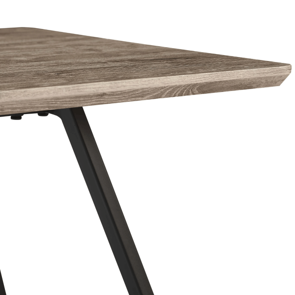 Ława Do Salonu 110x60 cm Industrialny Stolik Kawowy Prostokątny Loft Dąb Szary FLOW