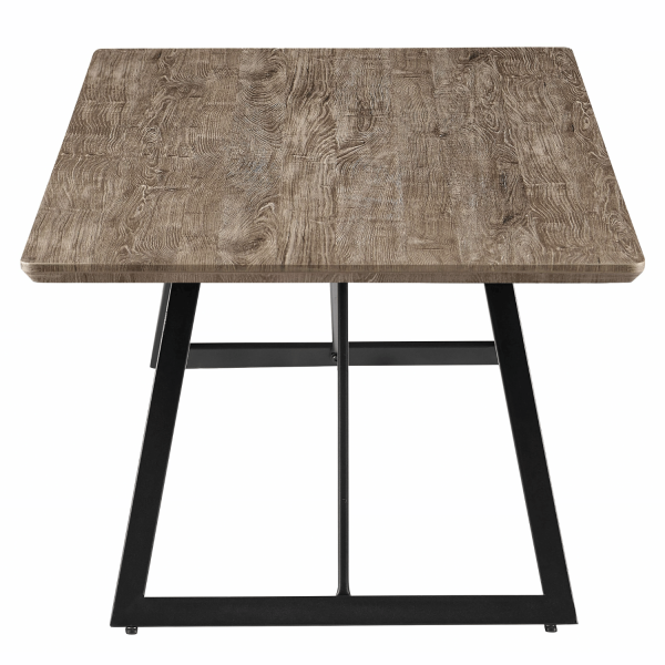 Ława Do Salonu 110x60 cm Industrialny Stolik Kawowy Prostokątny Loft Dąb Szary FLOW