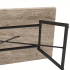 Ława Do Salonu 110x60 cm Industrialny Stolik Kawowy Prostokątny Loft Dąb Szary FLOW
