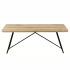Ława Do Salonu Loft  Industrialny Stolik Kawowy Prostokątny 110x60 cm Dąb Jasny FLOW