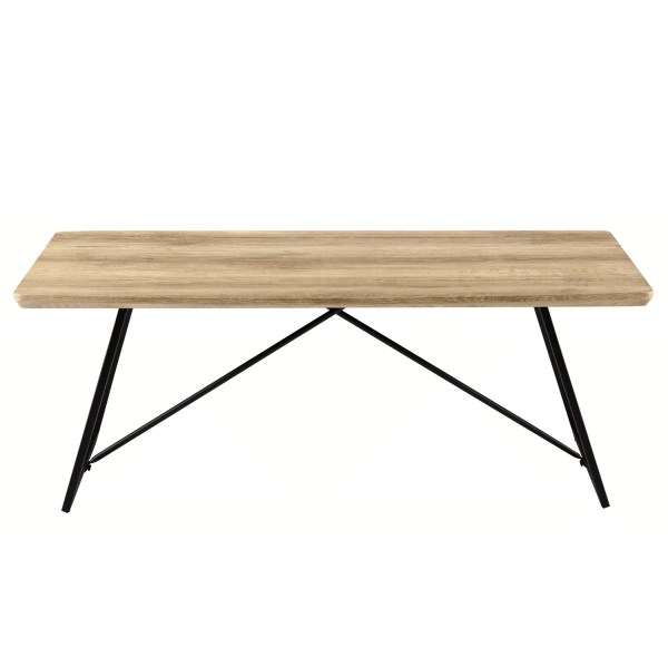 Ława Do Salonu Loft  Industrialny Stolik Kawowy Prostokątny 110x60 cm Dąb Jasny FLOW