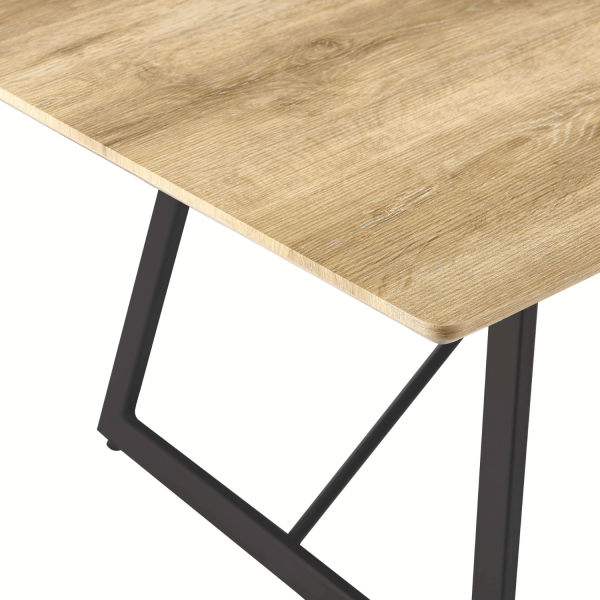 Ława Do Salonu Loft  Industrialny Stolik Kawowy Prostokątny 110x60 cm Dąb Jasny FLOW