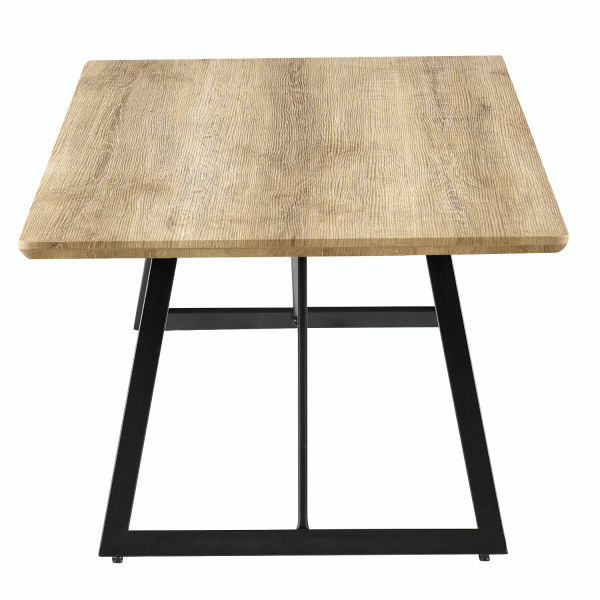 Ława Do Salonu Loft  Industrialny Stolik Kawowy Prostokątny 110x60 cm Dąb Jasny FLOW