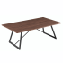 Prostokątna Ława Do Salonu 110x60 cm Industrialny Stolik Kawowy Loft Orzech Brązowy FLOW