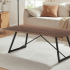 Prostokątna Ława Do Salonu 110x60 cm Industrialny Stolik Kawowy Loft Orzech Brązowy FLOW