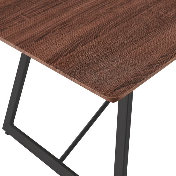 Prostokątna Ława Do Salonu 110x60 cm Industrialny Stolik Kawowy Loft Orzech Brązowy FLOW