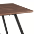 Prostokątna Ława Do Salonu 110x60 cm Industrialny Stolik Kawowy Loft Orzech Brązowy FLOW