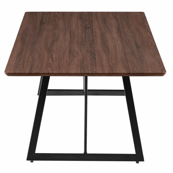 Prostokątna Ława Do Salonu 110x60 cm Industrialny Stolik Kawowy Loft Orzech Brązowy FLOW