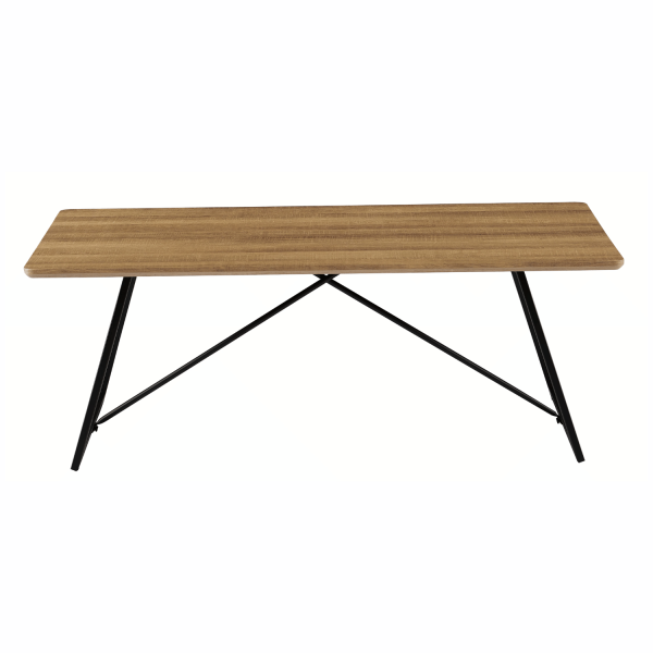 Industrialna Prostokątna Ława Do Salonu 110x60 cm Stolik Kawowy Loft Dąb Ciepły FLOW