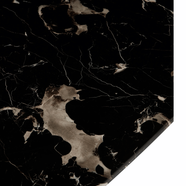 Nowoczesny Stolik Kawowy Prostokątny Art Deco 130x80cm Do Salonu Kamień Naturalny Czarny Marmur ELORIA