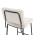 Nowoczesny Hoker Barowy Kuchenny Minimalistyczny Tapicerowany Loft Pikowany Beżowy BARI