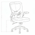 Fotel Biurowy Obrotowy Ergonomiczny Nowoczesny Z Podłokietnikami Do Biurka Biura Szary Biały MELA
