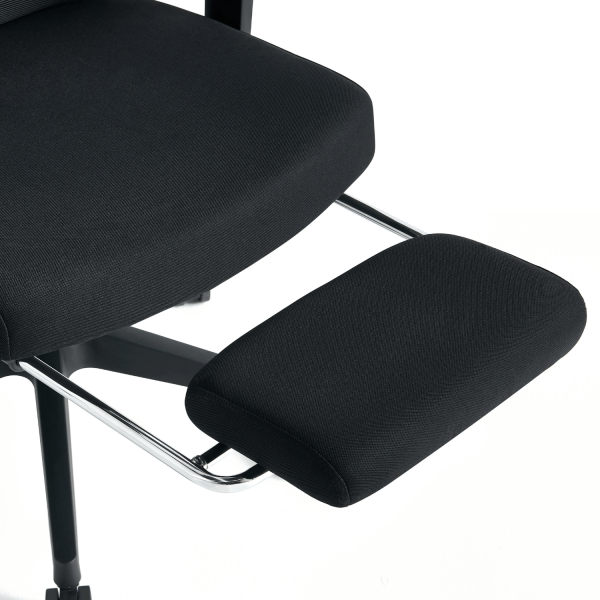 Fotel Biurowy Obrotowy Gabinetowy Nowoczesny Ergonomiczny Do Biurka Z Podnóżkiem Czarny ETNA