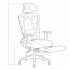 Fotel Biurowy Obrotowy Gabinetowy Nowoczesny Ergonomiczny Do Biurka Z Podnóżkiem Czarny ETNA