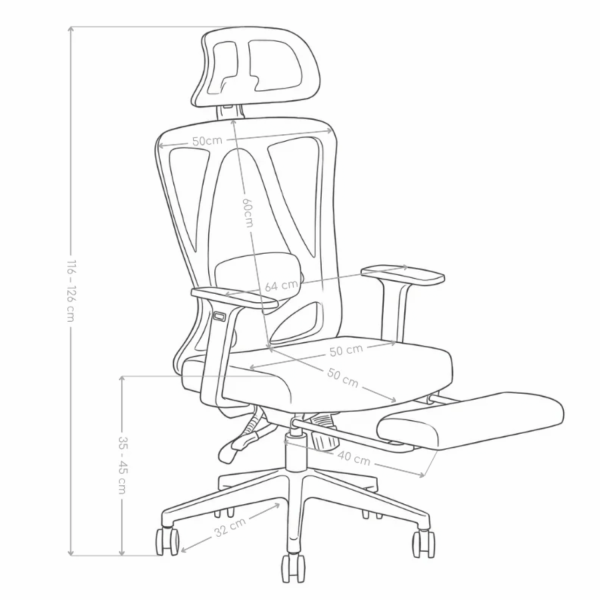 Fotel Biurowy Obrotowy Gabinetowy Nowoczesny Ergonomiczny Do Biurka Z Podnóżkiem Czarny ETNA