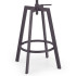 Hoker Barowy Metalowy Loft Dębowy Regulowany H64 Zbliżenie Nogi