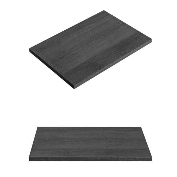 Blat do Łazienki LEONARDO OAK 89-60 Czarny Satynowy Front Lewy od Góry i Front od Góry
