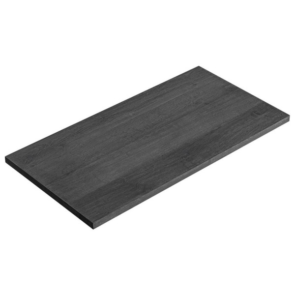 Blat do Łazienki LEONARDO OAK 89-90 Czarny Satynowy Front Lewy od Góry
