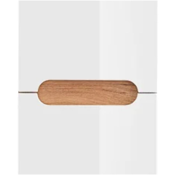 Szafka Łazienkowa z Koszem 35cm ARUBA WHITE 804 Dąb Craft Złoty Biała Zbliżenie na Środek Szafki od Frontu