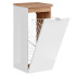 Szafka Łazienkowa z Koszem Wisząca CAPRI WHITE 811B Biała z Otwartymi Drzwiami Front Lewy