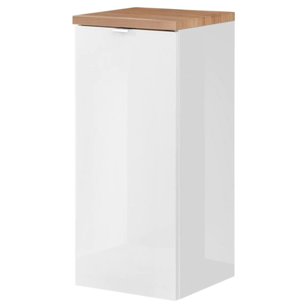 Szafka Łazienkowa z Koszem Wisząca CAPRI WHITE 811B Biała Front Prawy