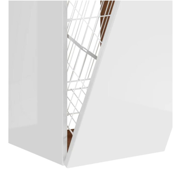 Szafka Łazienkowa z Koszem Wisząca CAPRI WHITE 811B Biała Zbliżenie na Otwarty Kosz od Dołu