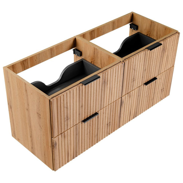 Wiszące Szafki pod Umywalkę 120 cm Brązowa ADEL OAK 3 z Góry