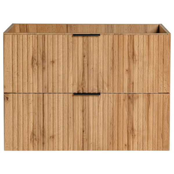 Brązowa Wisząca Szafka pod Umywalkę 80 cm Dąb Wotan ADEL OAK 4 Front