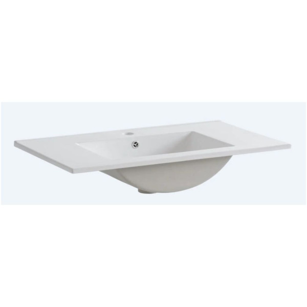 Umywalka 80 cm Prostokątna Biała LAVA 80D do Zestawu ADEL OAK 4 Lewy Front