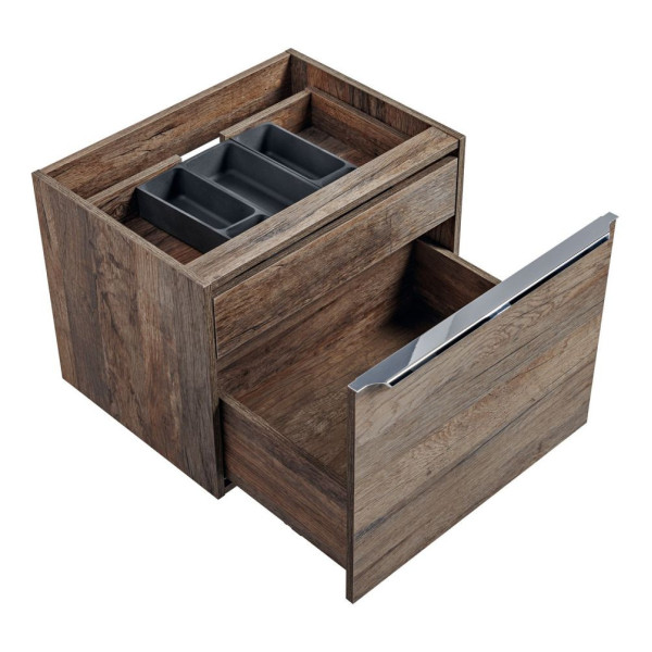 Wisząca Szafka pod Umywalkę 60 cm Vintage Dąb Santa Fe OAK 1 z Góry