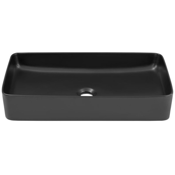 Umywalka Nablatowa SLIM 2 E-6275 DP czarny mat do Zestawu SANTA FE OAK 3