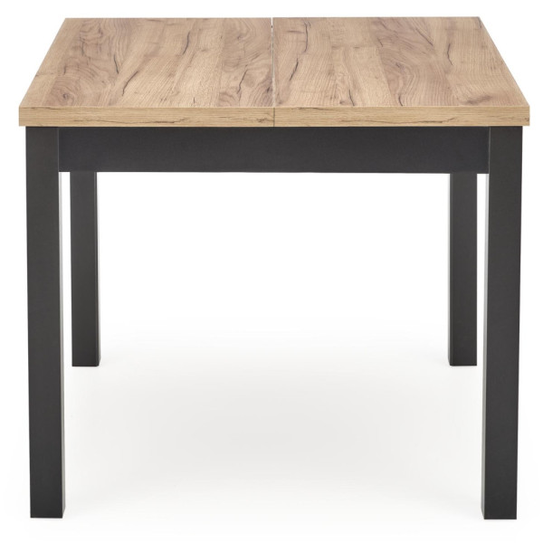 Stół Rozkładany 90-125x90 TIAGO Dąb Craft Czarny Front