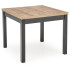 Stół Rozkładany 90-125x90 TIAGO Dąb Craft Czarny Front Lewy
