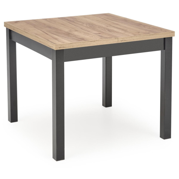 Stół Rozkładany 90-125x90 TIAGO Dąb Craft Czarny Front Lewy