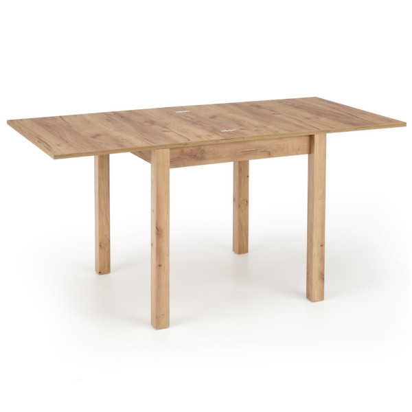 Stół 80-160x80cm GRACJAN Dąb Craft Front Lewy Rozłożonego Stołu