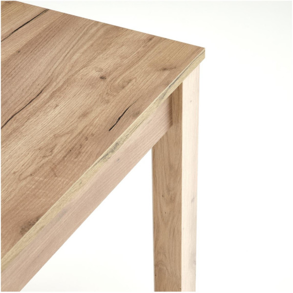 Stół 120x68 KSAWERY Dąb Craft Zbliżenie od Góry na Kant Stołu