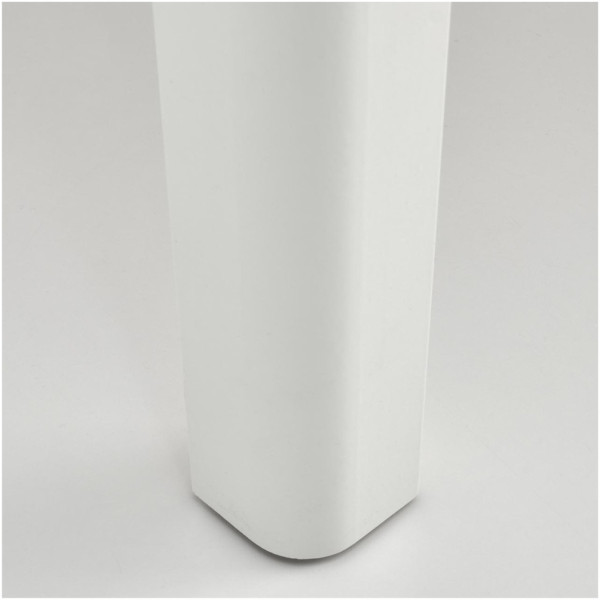 Stół Rozkładany Okrągły 102-142x102cm RINGO Dąb Craft Biały Zbliżenie na Nogę