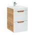 Szafka z Umywalką 40 cm Łazienkowa Wisząca ARUBA WHITE 02 Lewy Front