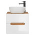 Szafka z Umywalką 60 cm Wisząca Łazienkowa ARUBA WHITE 08 Front
