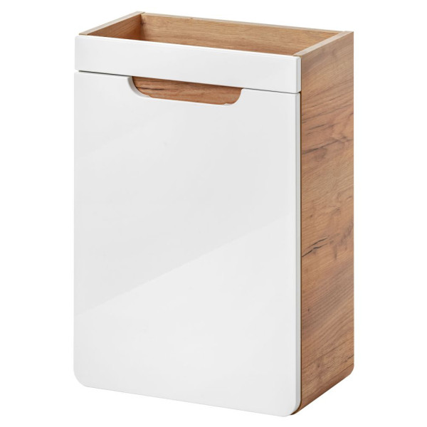 Szafka pod Umywalkę Biały Połysk Wisząca ARUBA WHITE 1 Prawy Front