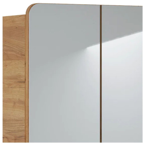 Szafka do Łazienki z Lustrem Dąb Złoty Craft ARUBA WHITE 3 Zbliżenie