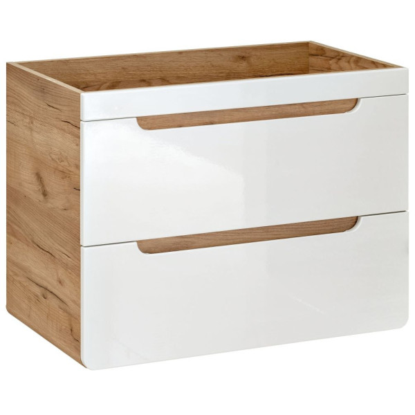 Szafka pod Umywalkę 60 cm Biały Połysk Wisząca ARUBA WHITE 4