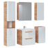 Zestaw Mebli Łazienkowych z Umywalką 60 cm ARUBA WHITE 4