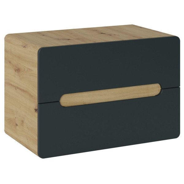 Szafka pod Umywalkę Nablatową 80 cm Szara Dąb Craft Złoty ARUBA COSMOS 02