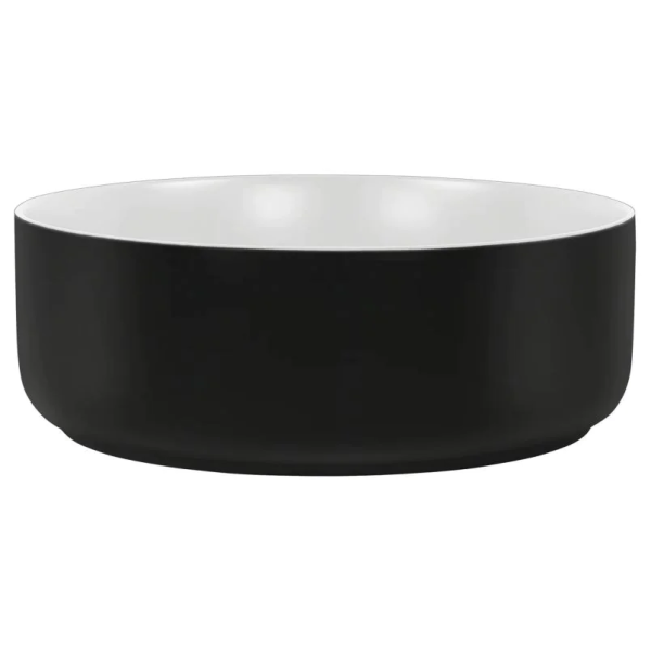 Umywalka Nablatowa 36 cm Simple 8 Biała Czarna do Zestawu BROOKLIN 2